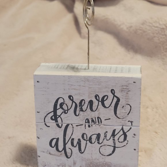 "Forever and Always" 4 by 4 inch Photo Holder - Picture 1 of 5